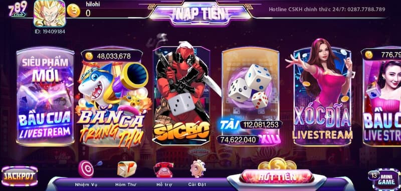 789club cung cấp đa dạng với rất nhiều dòng game nổi bật khác nhau